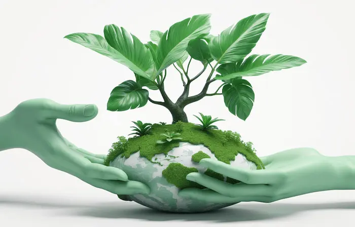 World Earth Day Concept 3D Design Tree Illustration image